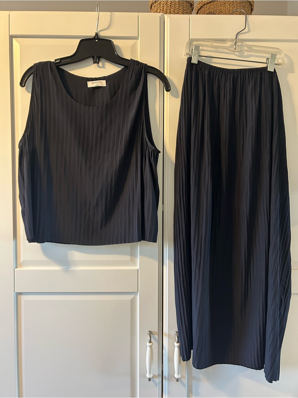 Babaton Navy Pleated Skirt Set